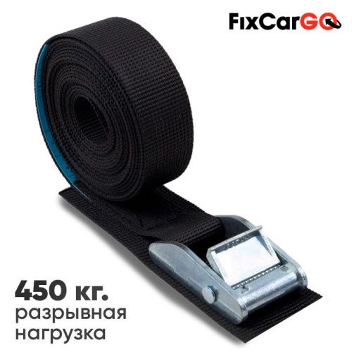 Ремень кольцевой 25 мм 0,45 т. с пружинным замком и текстильной накладкой